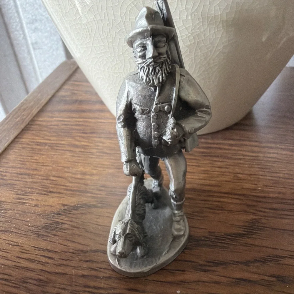 Pewter Swagman‎ And His Dog Made In Germany